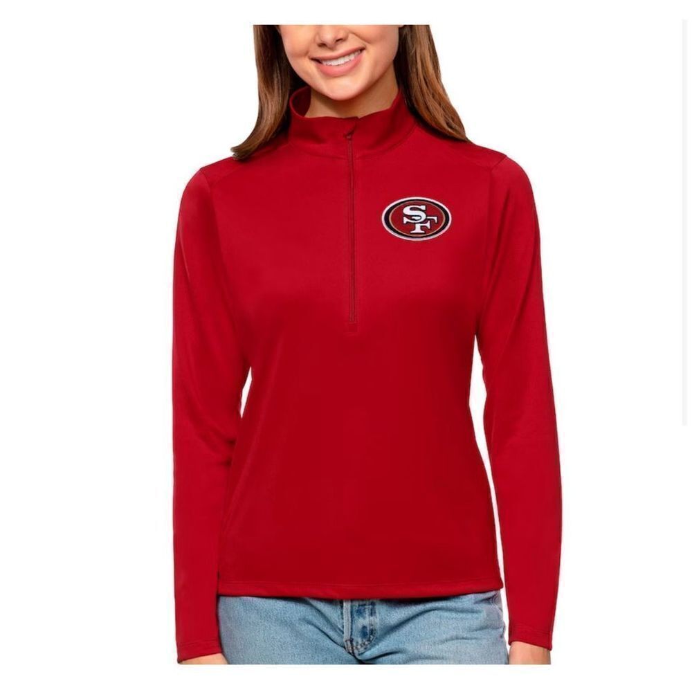 San Francisco 49ers red quarter zip fleece dunbrooke XXL (G3)